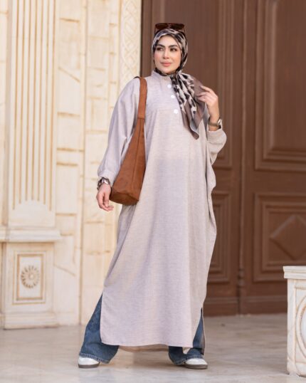 بونشوه من KENZA Fashion - بيج فاتح