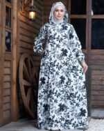 nahar dress abyad aswad