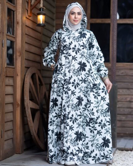 nahar dress abyad aswad