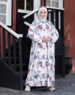 موديل نجوم من KENZA Fashion - زهور تركوازي