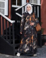 موديل نجوم من KENZA Fashion - أسود برتقالي