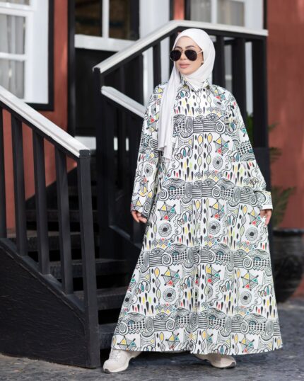 موديل نجوم من KENZA Fashion - نقشة هندسية